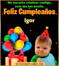 GIF Meme de Niño Feliz Cumpleaños Igor